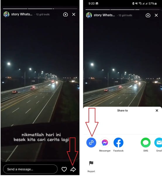 Copying TikTok Story Links